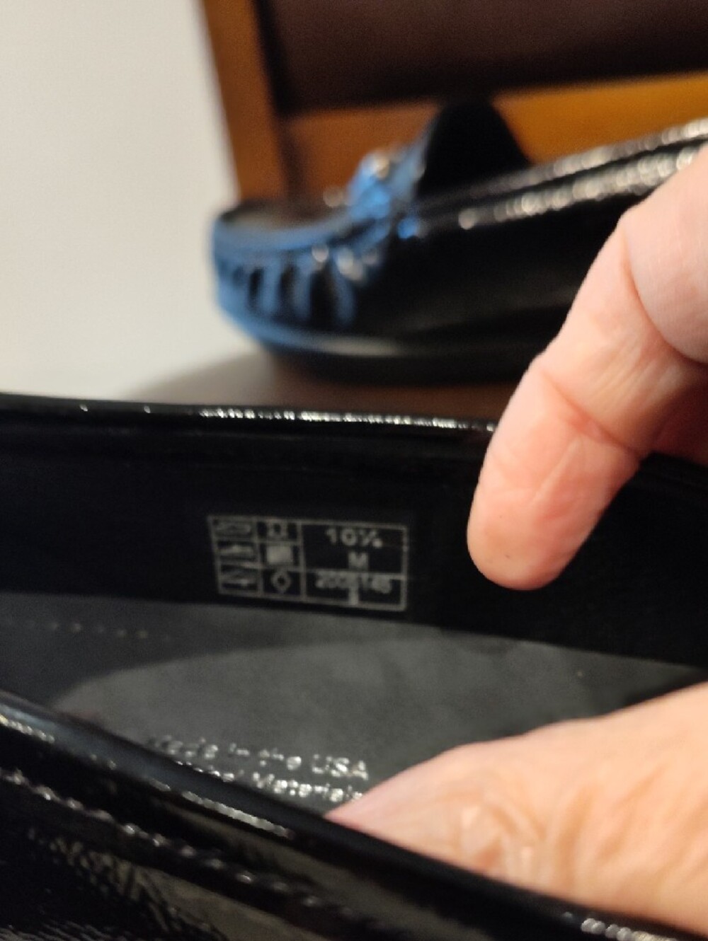 SAS NEW  size 10.5 Medium.Black Patent Leather Women’s Slip-On Loafers - Picture 4 of 5